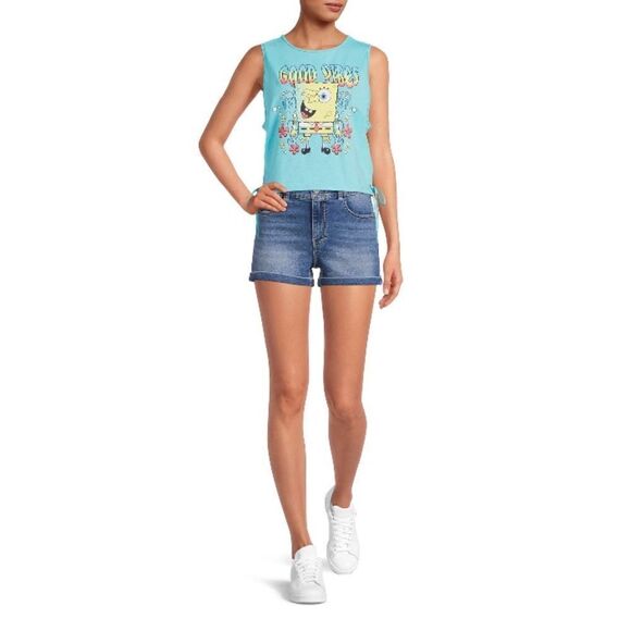 Women’s Junior’s SpongeBob Tweety & Mickey Side Tie Knit Tank Tops 3-Pack Size L - Picture 16 of 16